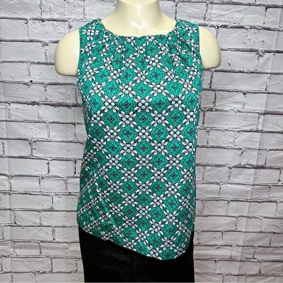 Vineyard Vines Tie Back Magnolia Tank Top Blouse Sleeveless Green - Picture 1 of 7